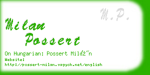 milan possert business card